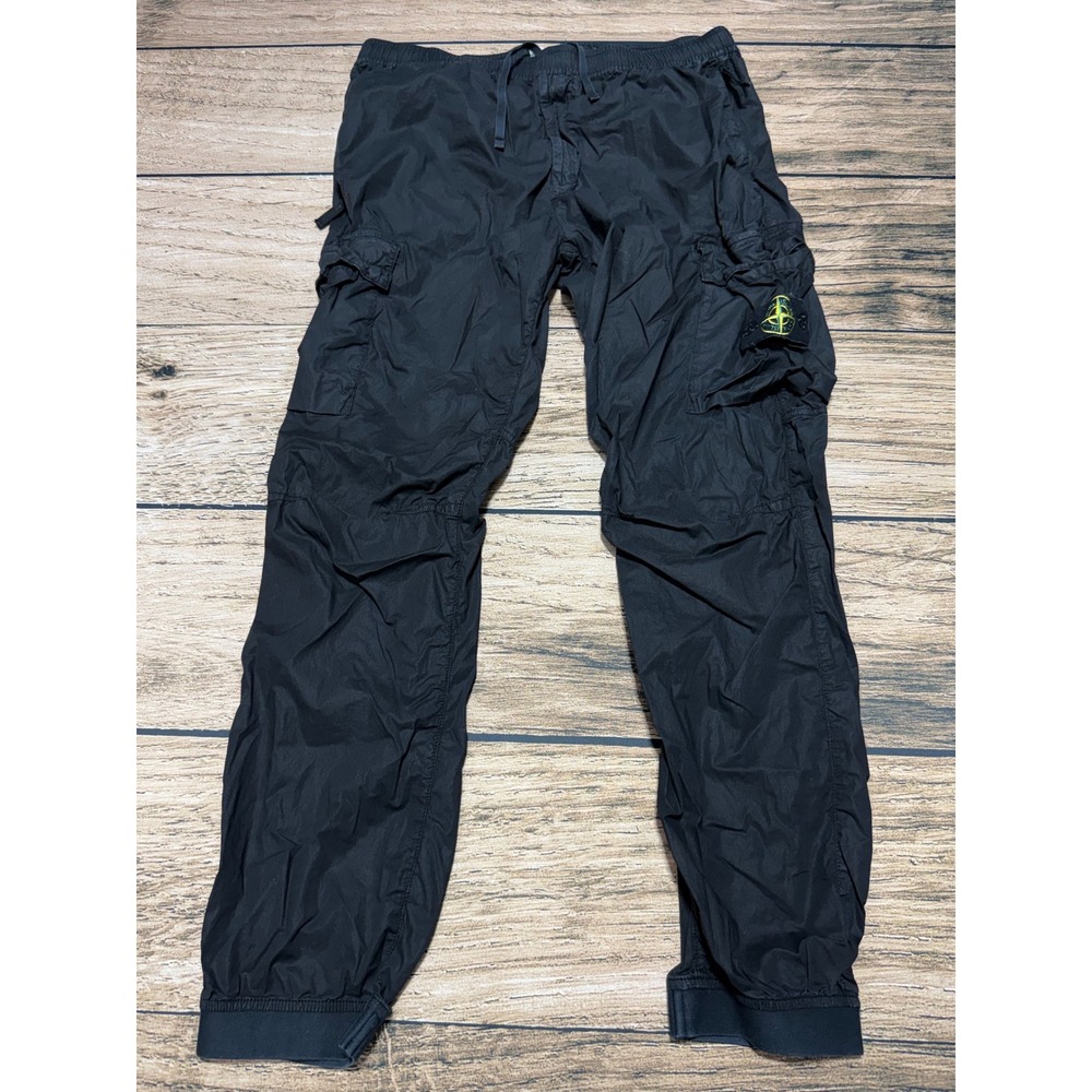 Stone Island Cargo Pants Men W38 Black Type RE-T Tapered Jogger Utility Pants